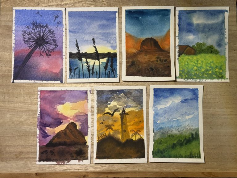 100 Days of Watercolor: Week One and a Whole Lot of Water